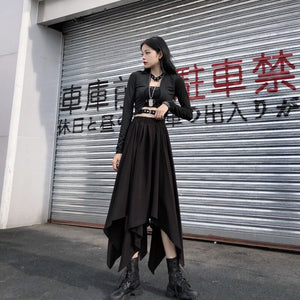 Black Techwear Skirt