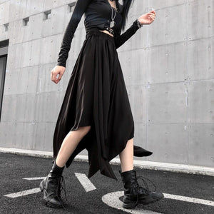 Black Techwear Skirt