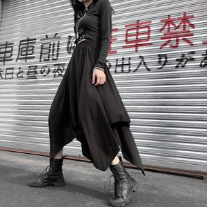 Black Techwear Skirt