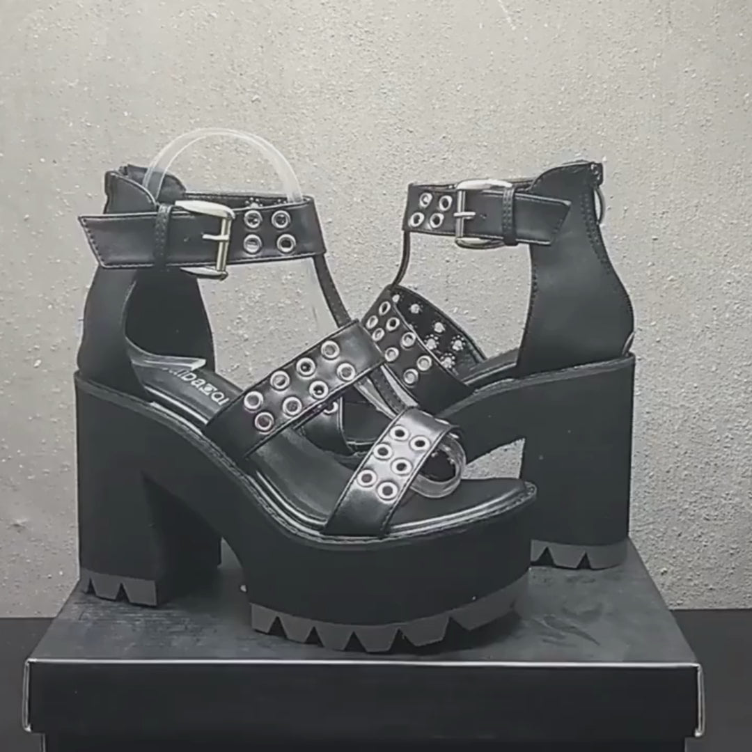 Black Techwear Sandals