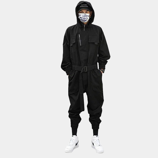 Hooded Techwear Jumpsuit