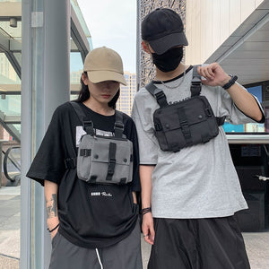 Grey Chest Bag | CYBER TECHWEAR®