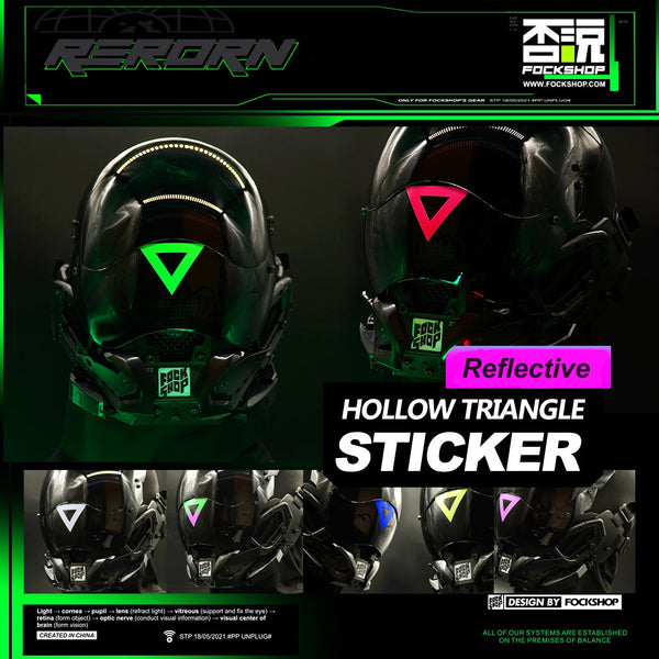 Green Cyberpunk Helmet Sticker | CYBER TECHWEAR®