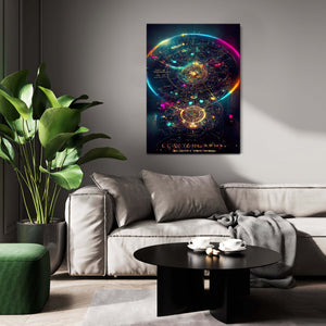 Galaxy Blue Print Canvas Print