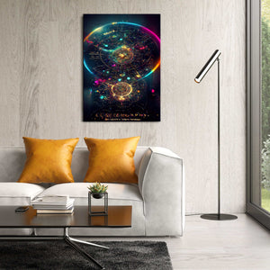 Galaxy Blue Print Canvas Print
