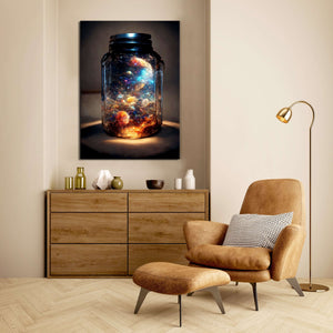 Galaxy Bottle Canvas Print