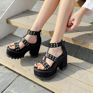 Black Techwear Sandals