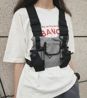 Gray Chest Bag | CYBER TECHWEAR®