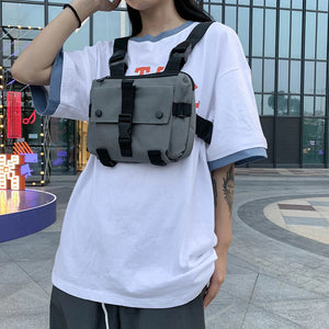 Grey Chest Bag | CYBER TECHWEAR®