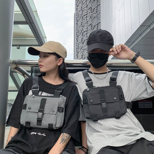 Grey Chest Bag | CYBER TECHWEAR®