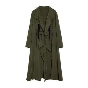 Green Trench Techwear Jacket