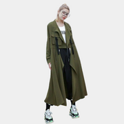 Chaqueta Techwear de gabardina verde