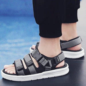 Grey Techwear Sandals Platform