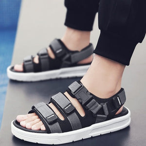 Grey Techwear Sandals Platform