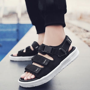 Grey Techwear Sandals Platform