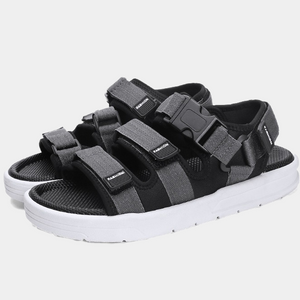 Grey Techwear Sandals Platform