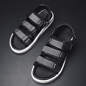 Grey Techwear Sandals Platform