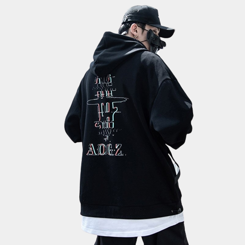 Black Cyberpunk Hoodie | CYBER TECHWEAR®