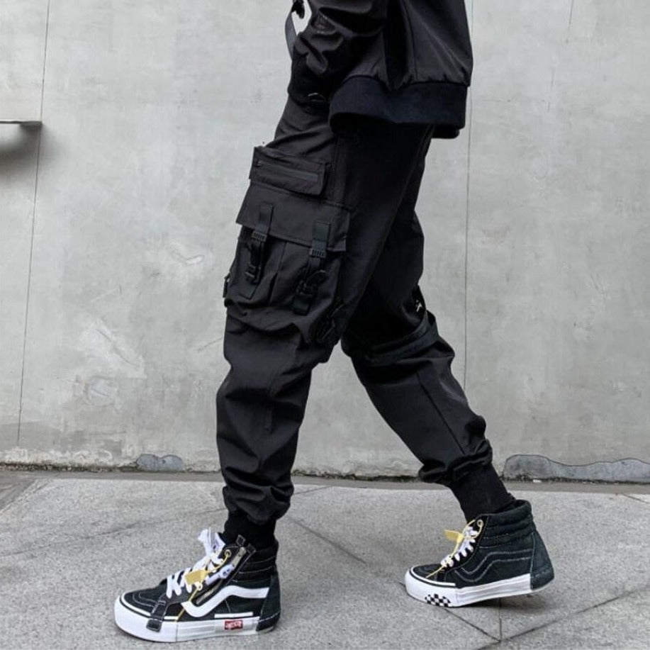 Black Cargo Pants Techwear | CYBER TECHWEAR®