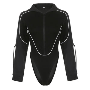 Hooded cyberpunk Bodysuit