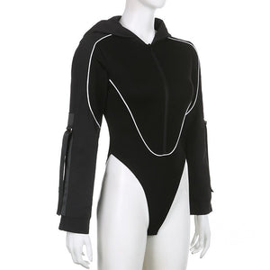 Hooded cyberpunk Bodysuit