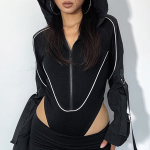 Hooded Techwear Bodysuit