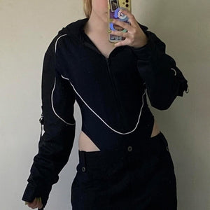 Hooded cyberpunk Bodysuit