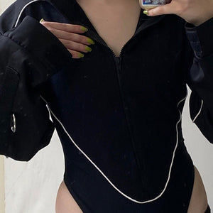 Hooded cyberpunk Bodysuit