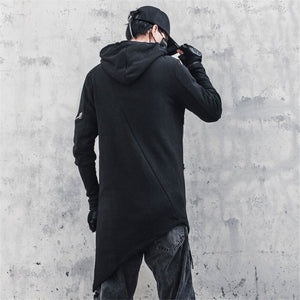 Techwear Hoodie Diagonal Zip