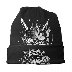 Black Oni Techwear Beanie | CYBER TECHWEAR®