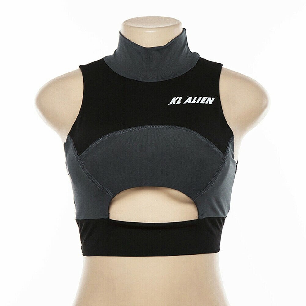 Stretchable black Ribbed crop top sports bra as worn by blackpink