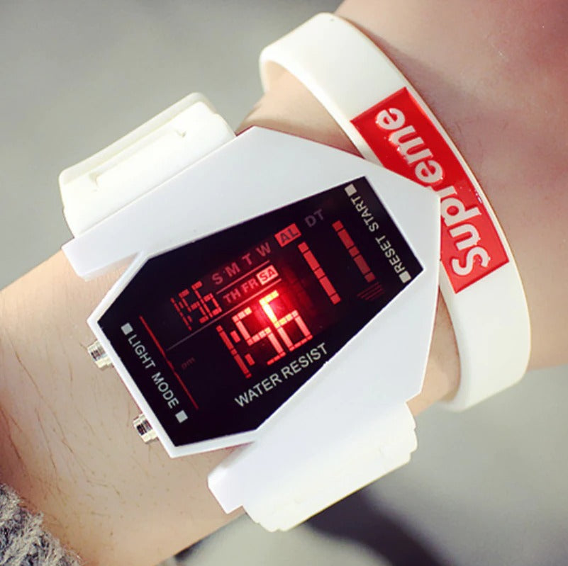 Techwear Red Binary Watch