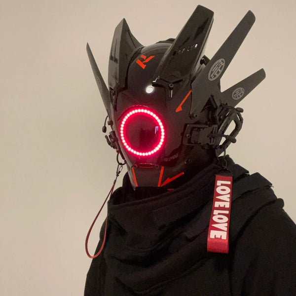  Cyberpunk Biker Helmet | CYBER TECHWEAR®