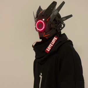  Cyberpunk Biker Helmet | CYBER TECHWEAR®