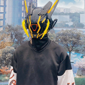 Mecha Cyberpunk Helmet | CYBER TECHWEAR®