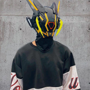Mecha Cyberpunk Helmet | CYBER TECHWEAR®