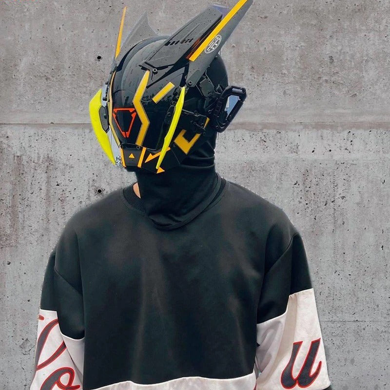 cyberpunk motorcycle helmet Mecha Cyberpunk Helmet
