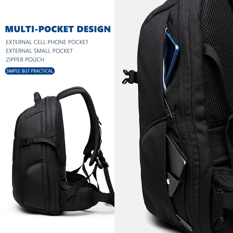 Simple Multi-pocket Backpack