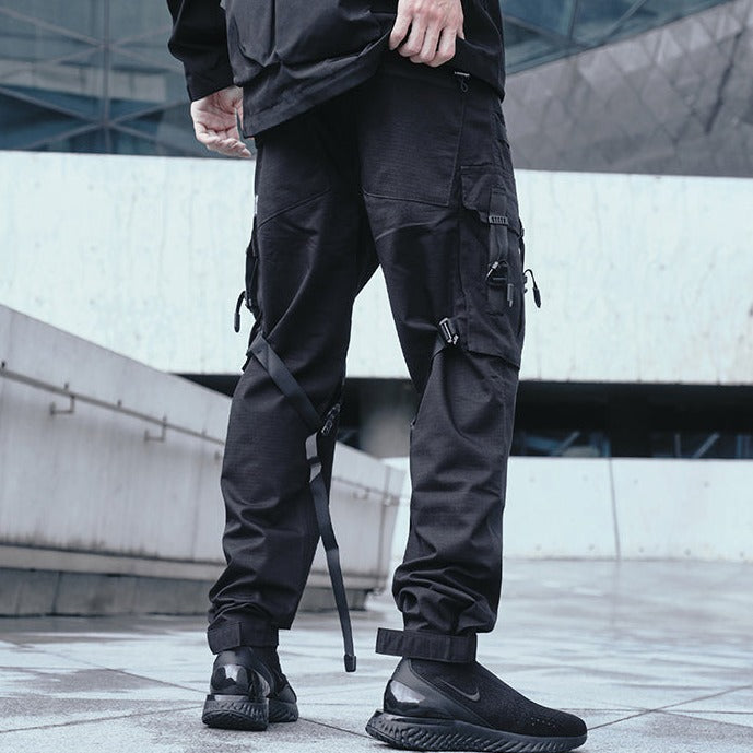 Black Tactical Techwear Pants  CYBER TECHWEAR