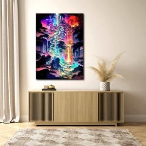 City Psychedelic Canvas Print