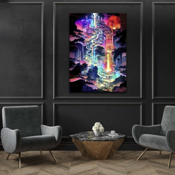 City Psychedelic Canvas Print