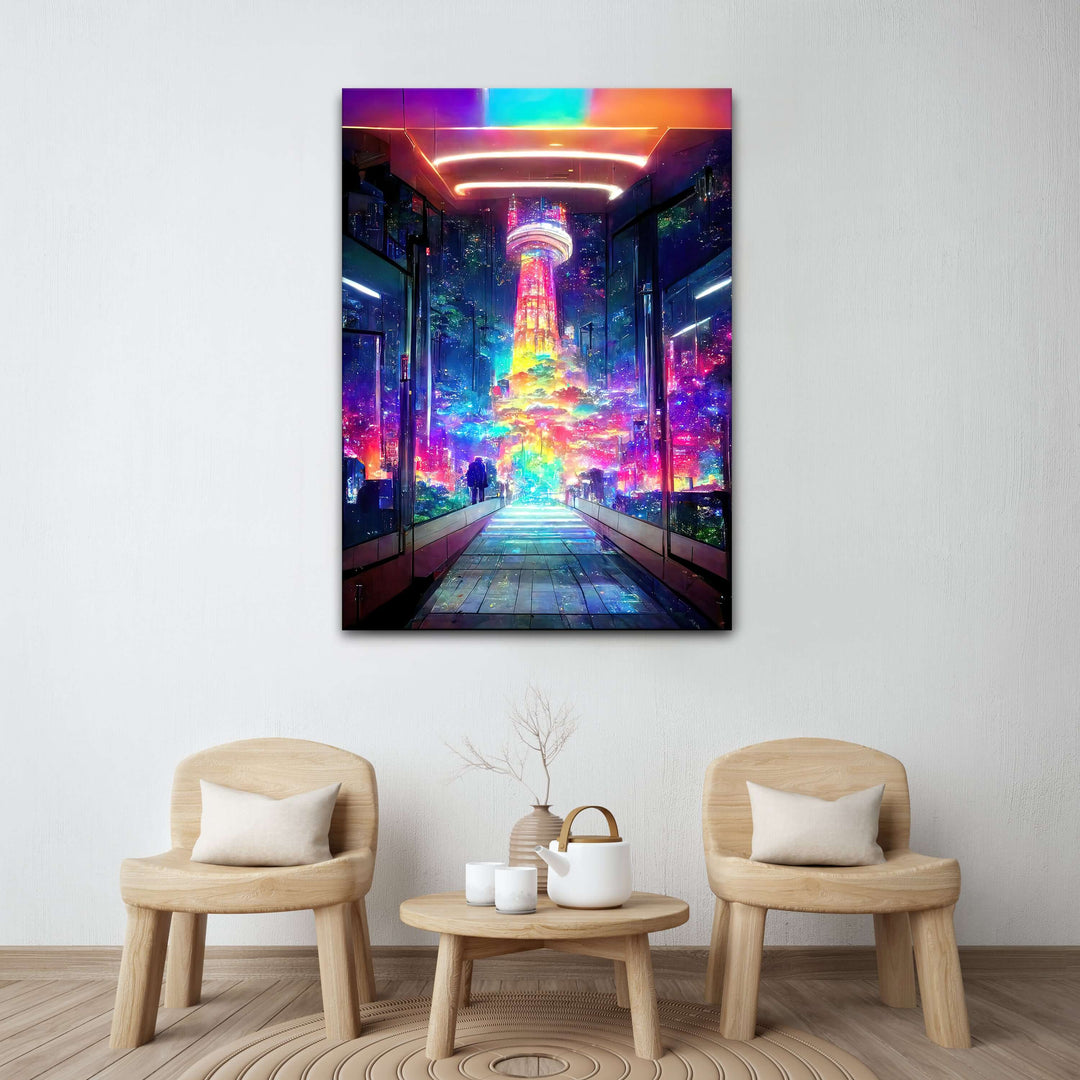 Psychedelic City Cyberpunk Art | CYBER TECHWEAR®