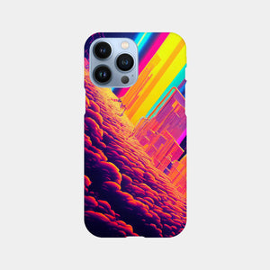 Capa de Celular Cyberpunk Arco-Íris