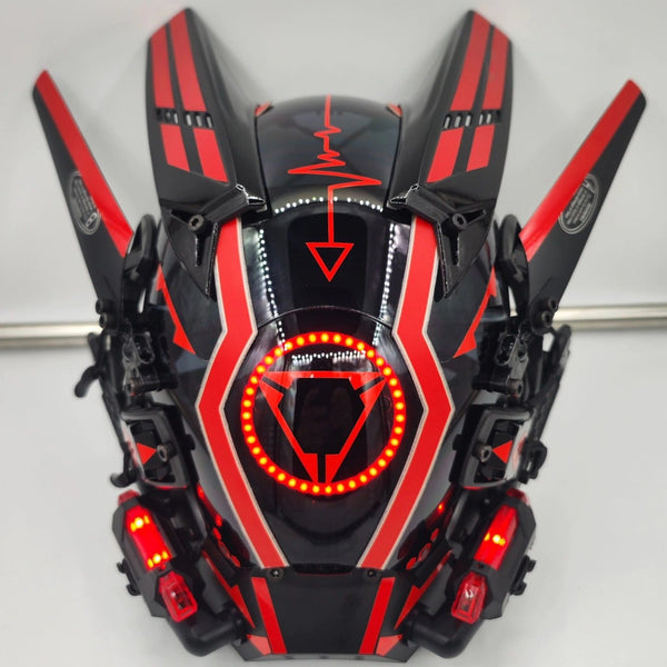 Red Cyberpunk Helmet | CYBER TECHWEAR®