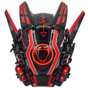 Red Cyberpunk Helmet | CYBER TECHWEAR®