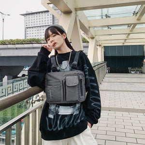 Grey Chest Bag Tactical