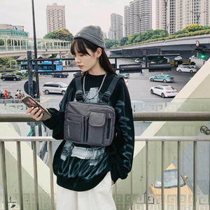 Grey Chest Bag Tactical
