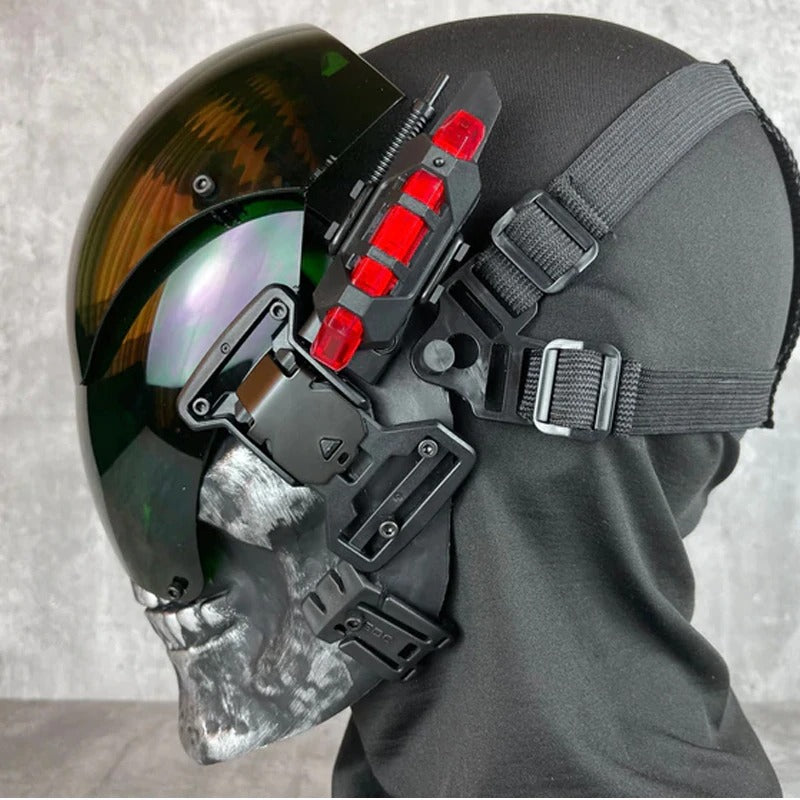 cyber motorcycle helmet accessories Skull Cyberpunk Helmet