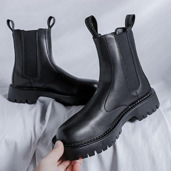 Leather Chelsea Techwear Boots