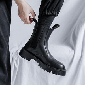 Leather Chelsea Techwear Boots